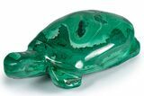Flowery, Malachite Turtle Carving - DR Congo #337817-1